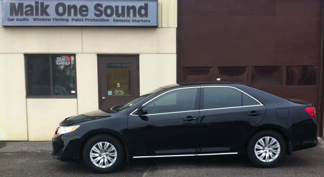 Toyota Camry 2012 with professional window tint in North Bay